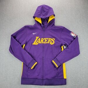 Nike NBA Los Angeles LA Lakers Showtime Dri-Fit Purple Zip Hoodie Jacket Youth L